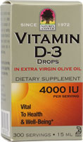 NATURE'S ANSWER: Vitamin D-3 Drops 4000IU 0.5 oz
