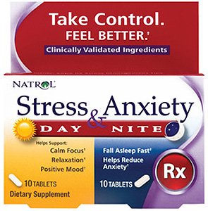 NATROL: Stress and Anxiety Day and Nite Formulas 10 10 tab