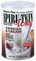 COOKIES & CREAM  SPIRU-TEIN WHEY 1LB 1 lb from Natures Plus