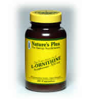 Natures Plus: L-ORNITHINE 500 MG CAPS 90 90 ct