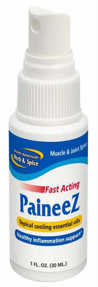 NORTH AMERICAN HERB & SPICE: Fast Acting PaineeZ topical cooling essential oils 1 ounce