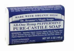 DR. BRONNER'S MAGIC SOAPS: Organic Pure Castile Bar Soap Peppermint 5 oz