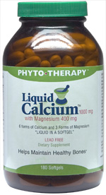 Phyto therapy: Liquid Calcium with Magnesium 180 softgels