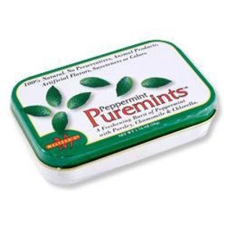 MELTZERS PUREMINTS: Puremint Peppermint 12 pack X 1.76oz.(50gram)