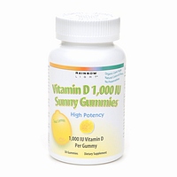 Vitamin D 1000IU Sunny Gummies Lemon 100 gummies from RAINBOW LIGHT