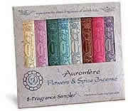 AUROMERE: Flowers & Spice Incense Sample Pack .1 oz 8 fragrances