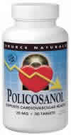 Source naturals - Policosanol 20mg 60 tabs