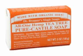 DR. BRONNER'S MAGIC SOAPS: Organic Pure Castile Bar Soap Tea Tree 5oz