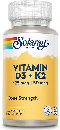 Solaray: Vitamin D3 Plus K-2 MK-7 120 ct