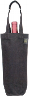 ECO-BAGS PRODUCTS: Wine Tote Canvas Black Rustic 100 Percent Recycled Cotton 1 bag