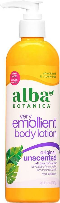 ALBA BOTANICA Organic Lotion Unscented, 12 OUNCE