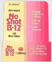 WORLD ORGANICS: No-Shot B-12 1000mg Homeopathic Sublingual 100 tabs